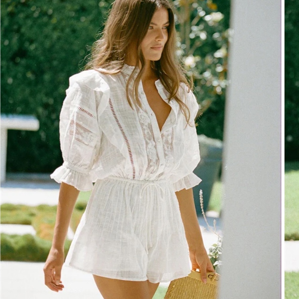 White Lace Romper